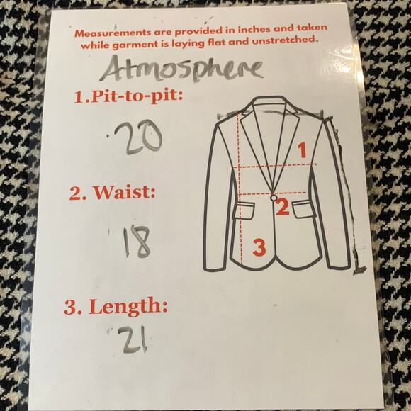 Apostrophe Houndstooth Wool Blend Blazer Jacket 12 Petite - Picture 10 of 10